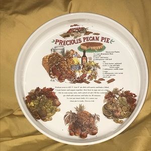 Vintage Decorative Made For You By Maxine Baking Dish Precious Pecan Pie Recipe